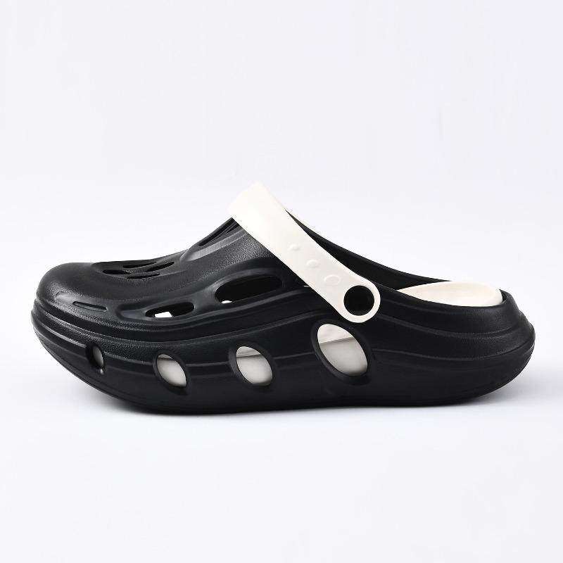 Thick-soled hole shoes men's summer non-slip beach outdoor cool slippers leaking shoes men's sandals