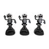 3x Bobbleheads Ornaments 3x Skeleton Dashboard Desk Home Solar Powered