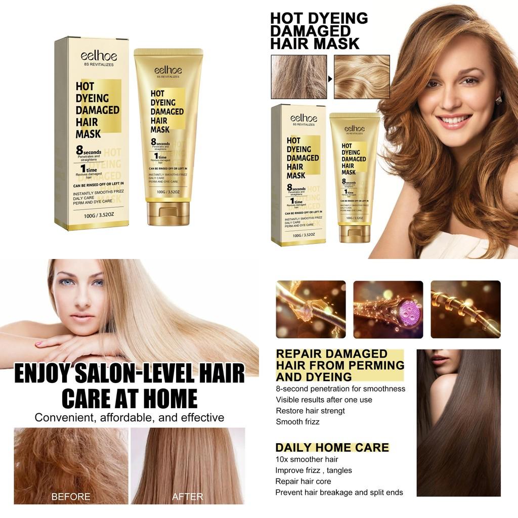 Eelhoe Keratin Hair Care Cream For Damaged Dry Frizzy Hair Nourishing And Smoothening Treatment 100g