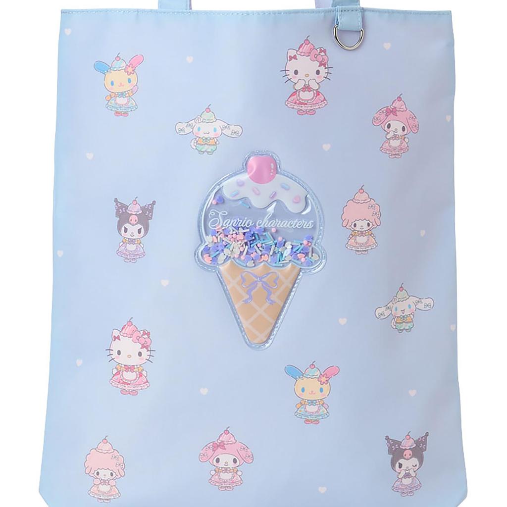 Sanrio Tote Bag Ice Sanrio Characters A4 Size Suitable for Ages 3 and Up 016926 (Dreamy Parlor)