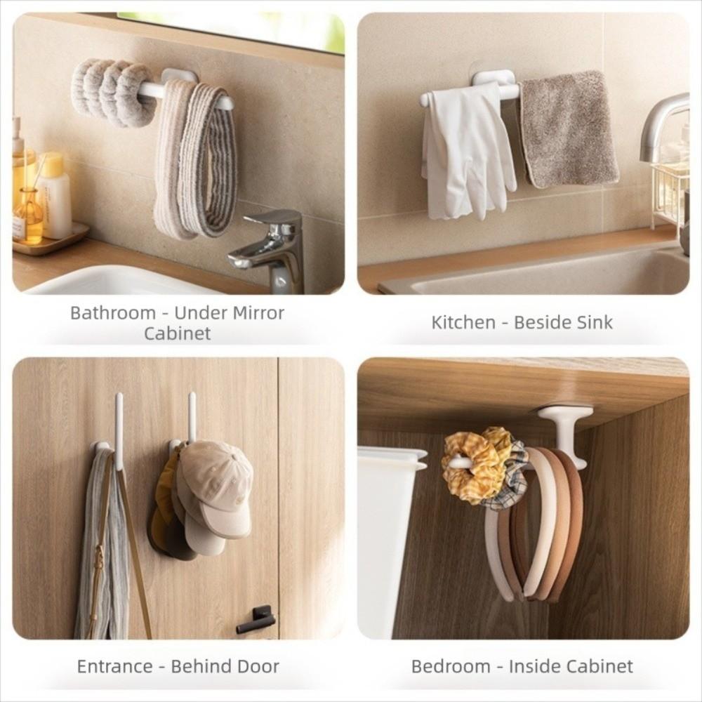 No-Drilling Hair Clip Holder Wall-Mounted Headband Organizer Hair Hoop Storage Rack Home