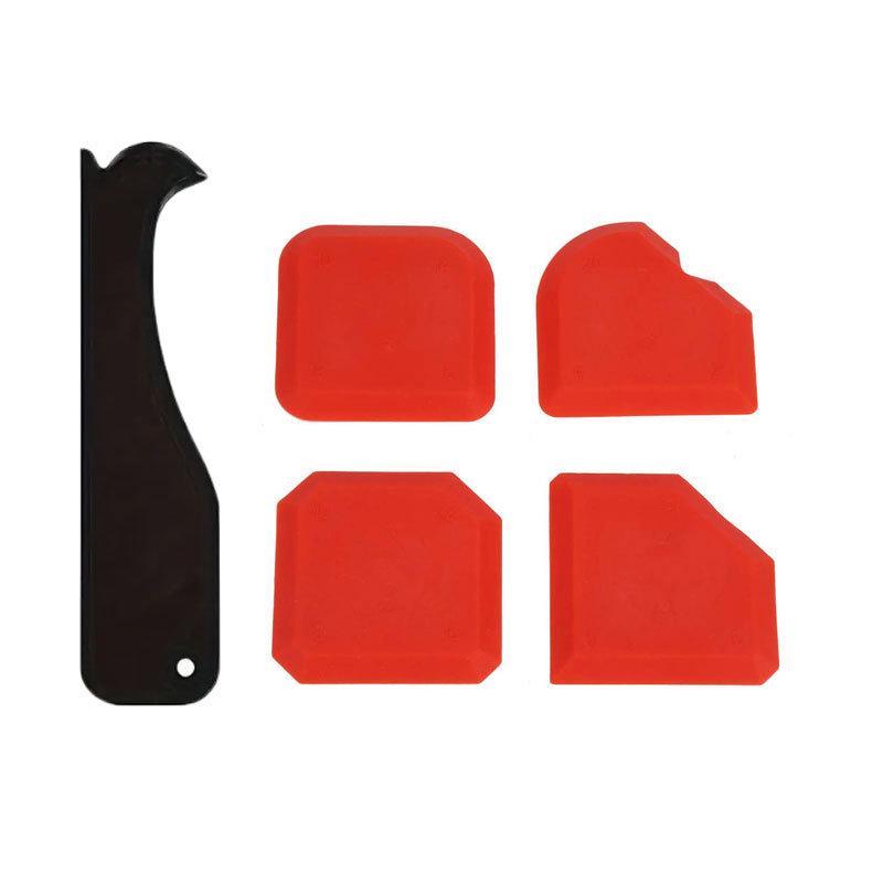 4-Piece Silicone Sealant & Caulking Tool Set - Cleaner, Finisher, & Corner Scraper
