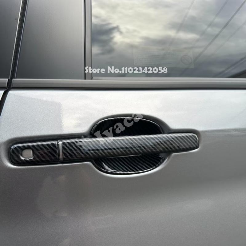 For Nissan ROOX   ABS carbonfiber black Car Outside Door Handle Shell Door Handle Door Bowl Cover Exterior accessories