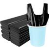 Black Vest-style Garbage Bags, Medium To Large Size, Extra Thick, Large Handle, Household Kitchen Plastic Garbage Bags