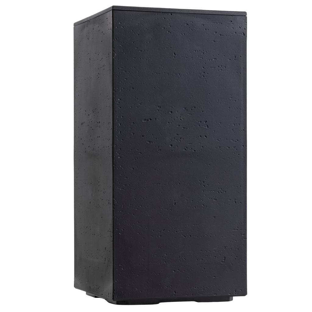 Donica Betonique Na Kółkach Recykling Czarny 30X30Xh60 Cm