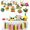 30pcs Luau Party Decorations Hawaiian Decorations Tiki Decorations Tropical Party Decorations Luau Hanging Swirls Aloha Party Decorations, Flower