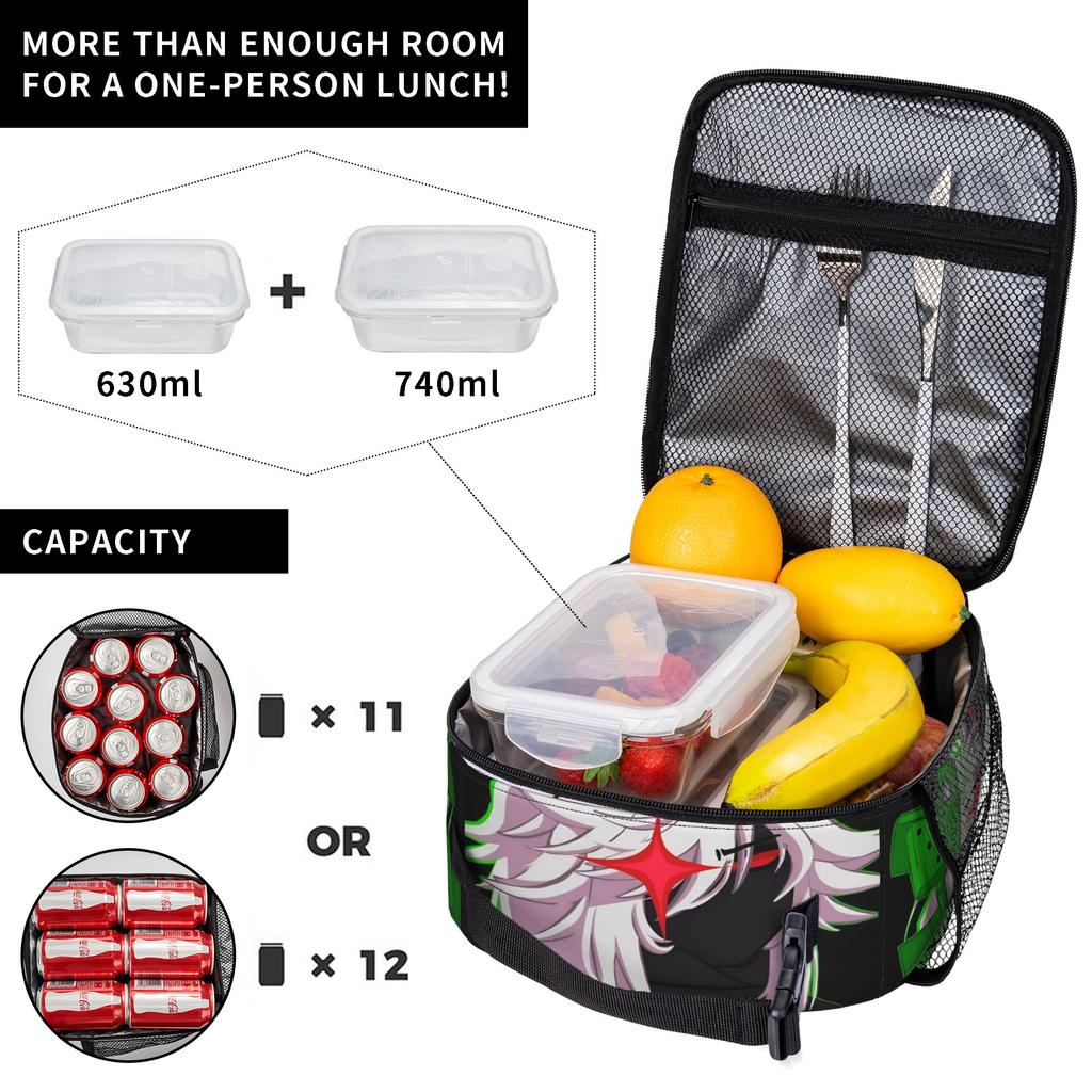 Forsakens Lunch Bag  Cute Lunch Box Travel Portable Zipper Thermal Tote Handbags For Women Oxford Graphic Design Cooler Bag