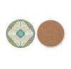 Round Ceramic Coasters Waterproof Non Slip Heat Resistant Mats For Dining Table Kitchen Ramadan Home Decor