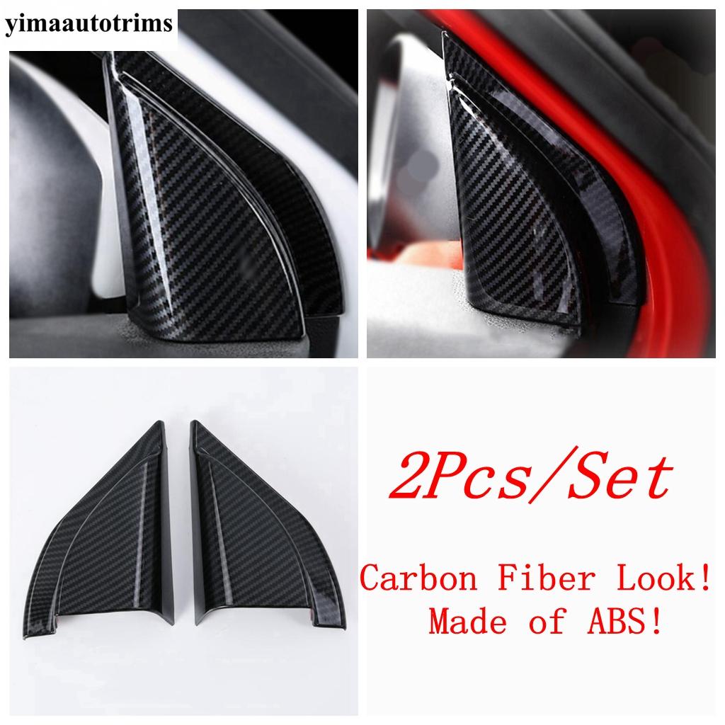 Window Lift Button / Pillar A Fame / Water Cup Panel Cover Trim For Mitsubishi Eclipse Cross 2018 - Carbon Fiber Accessories