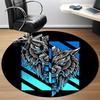 1pc Wolf Office Round Area Rug, Indoor Mat Suitable For Office, Under Office Chairs Bedroom Living Room Home Decor, Room Deco