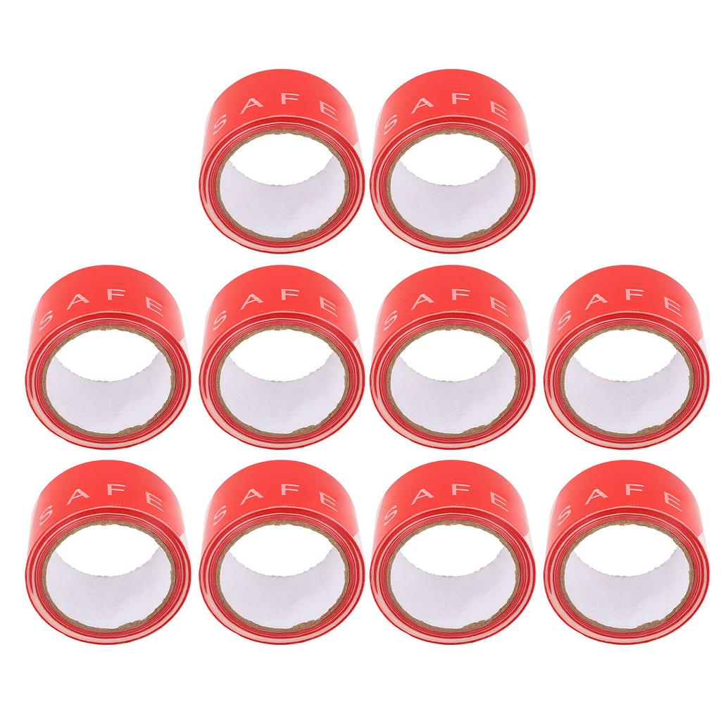 10Pcs Hazard Warning Safety Stripe Red White PE Caution Tape Retractable Isolation Construction