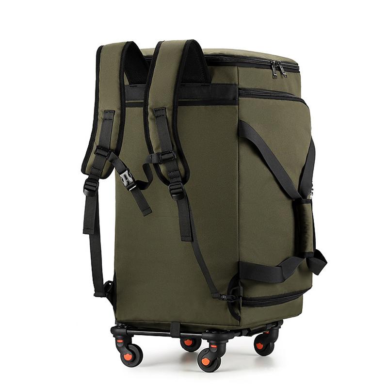 Large-capacity Detachable Trolley Case, Packing Equipment, Folding Luggage Bag, Travel Bag, Lightweight Wheel Bag, Cross-border Large Backpack