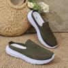 Mode Damen Ballerinas Neu Einfarbig Damen Lässig Atmungsaktiv Keilabsatz Walking Weiche Sohle Lässig Halbschleppen Sportschuhe