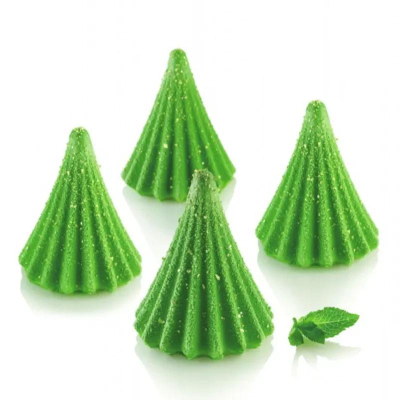 8-hole Christmas Tree Silicone Mold Frosting Biscuit Aromatherapy Candle Mold DIY French Christmas Mousse Chocolate Tree Mold