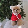 Christmas Pet Cloak Ears Hooded Bib Cape Christmas Dog Coat With Hood Dog Hoodie