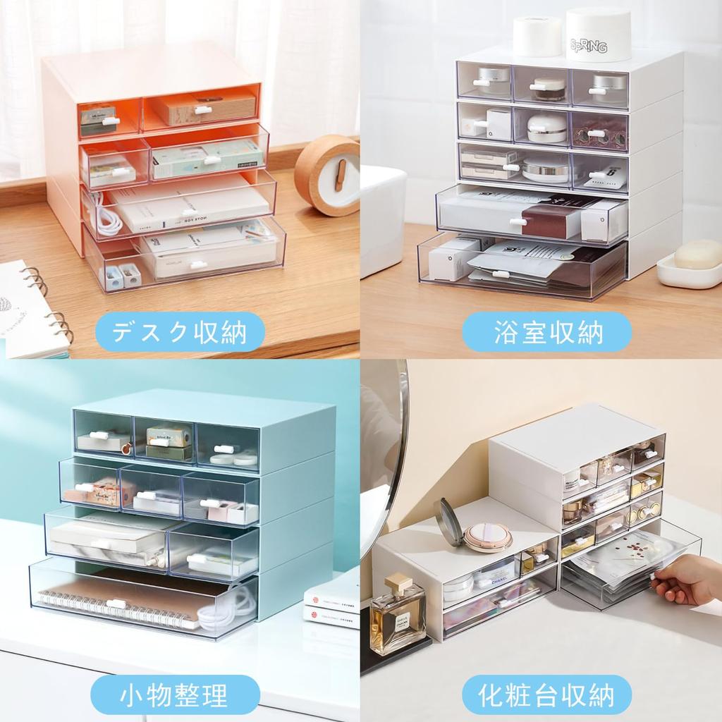 HUACHENG Desk Small Item Storage Tabletop Drawer Storage Multifunctional Desktop No Assembly Cosmetics Storage Remote Control Rack Organizer, Box,