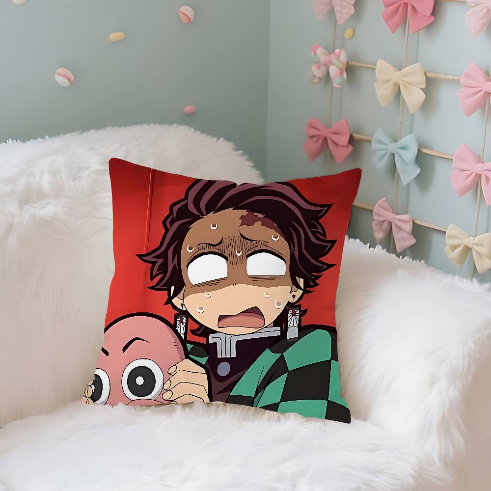 Cool Tanjiro Kamado-S Pillow Case Soft Decorative Pillow Covers Sofa Cushions For Living Room Cozy Ornamental Throw Pillows