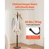 SucceBuy Coat Rack Freestanding Coat Tree Stand with Stable Marble Base&6Hooks Free Standing Hall Coat Rack for Entryway Bedroom