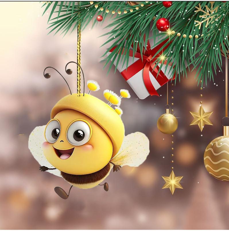 

Мультяшная Восхитительная Пчела Акриловое Украшение для Автомобиля Для Радостных Интерьеров Праздничное розовый