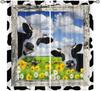 Tende per Finestre con Motivo Floreale Botanico di Galli e Galline, Stile Rustico, per Cucina, Soggiorno, Camera da Letto