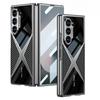 For Samsung Galaxy Z Fold 7 Case Luxury Business Leather Grain Plating360° Full Coverage Cover For Galaxy Fold7 Shockproof Funda