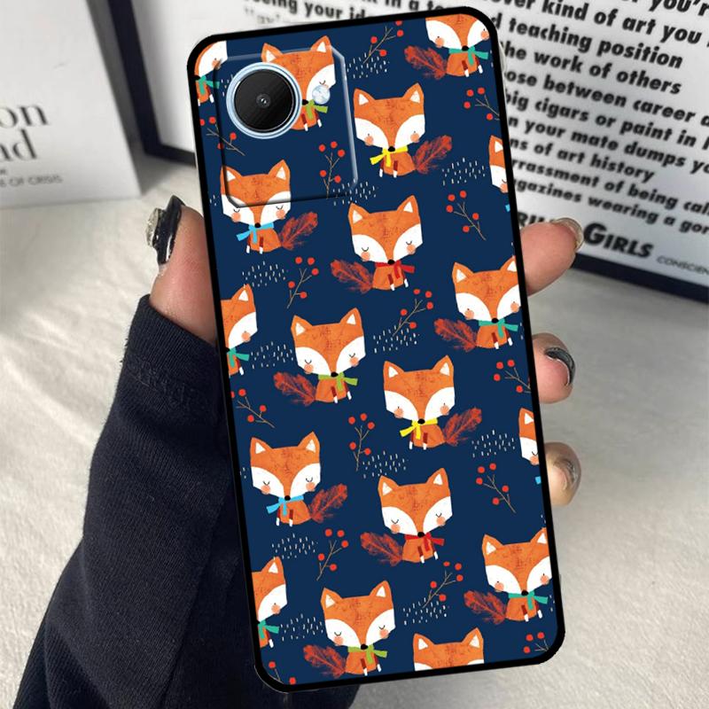 Cartoon Foxes Animal For Realme 15 14 10 11 12 13 Pro Plus C65 C67 C71 C63 C61 C55 C51 C53 C75 GT6 GT7 Pro Case