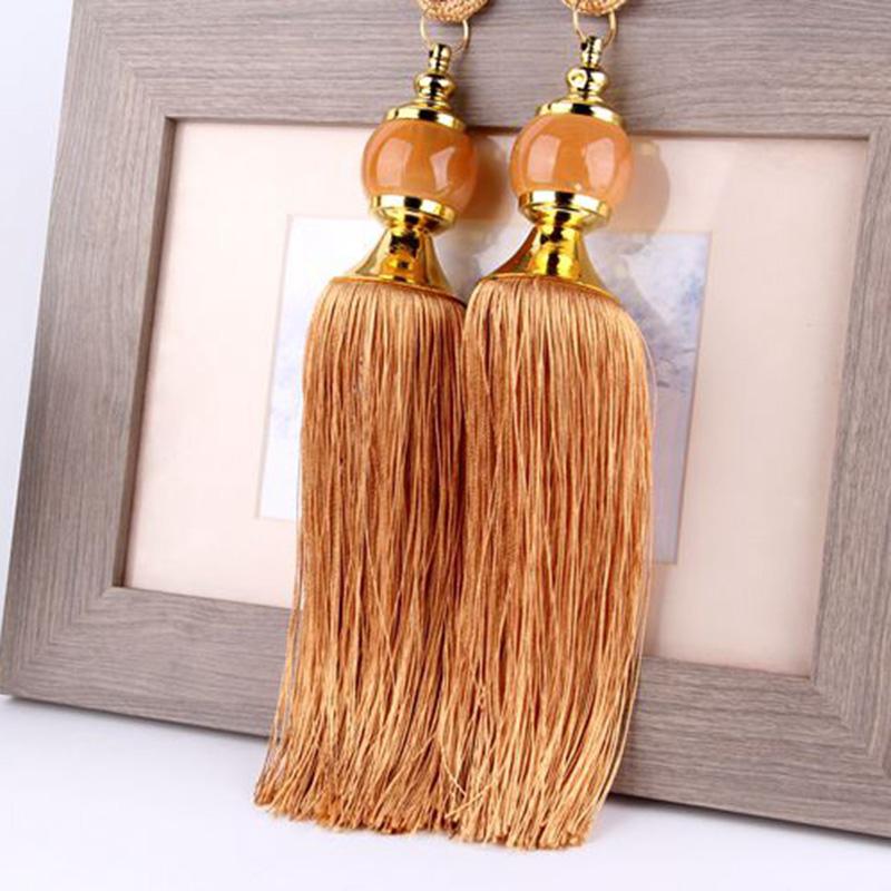 1 Par Gardinbånd Duskel Krystallkule Tau Holdbacks Frynser Gardinholder Spenne Tau Dekor Romtilbehør