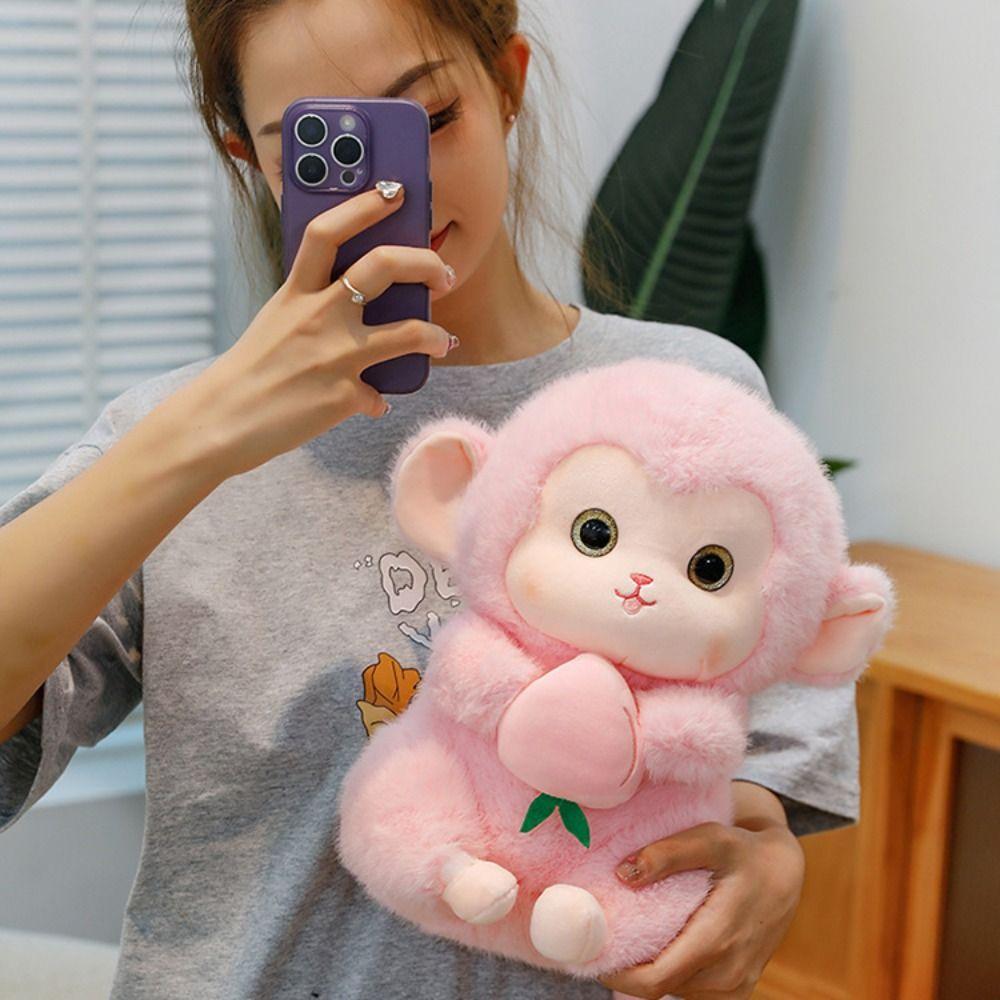 Super Soft Simulation Monkey Doll Cartoon Monkey Stuffed Animals Plush Monkey Toy  Car Decor