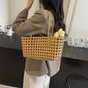 2025 Sommer Hohl-Strandtasche Für Damen Modekorb Wiederverwendbare Einkaufstaschen Designer Gewebte Handtasche Urlaubstasche Schwarz Bolso