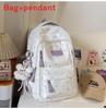 Cute Starry Nylon Backpack For Girls With Arc Shoulder Straps For School And Travel