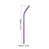 2/4pcs Reusable Metal Straws Stainless Steel  Bent Drinking Straw 10.4/10.5" Long Suitable for Milk Shake Beverage Juice