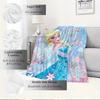 1pc Velvet Elsa Frozen Snowflake Throw Blanket Bedspread Sofa