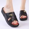 Women's Summer New Open Toe Flat Sole Slippers Thick Sole Non Slip Lightweight Home Slippers Outdoor Waterproof Slippers Sandals