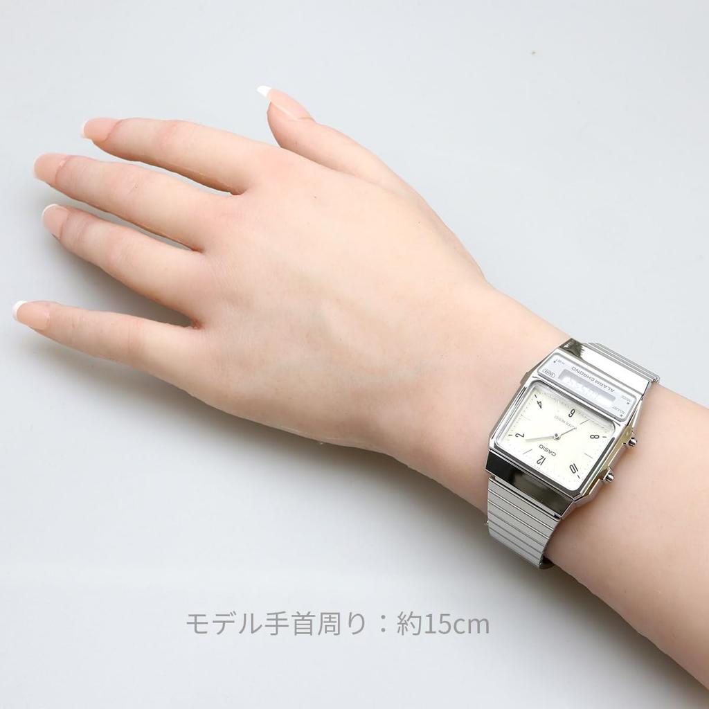 Casio Standard Quartz Watch International Model Analog-Digital AQ-800E-7A2, Unisex, Off-White, [Used]