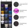 Dofilachy Hat Organizer Racks for Baseball Caps, Visible Hat Holder Rack for Wall Door with 3 Hooks, 24 Deep Pockets