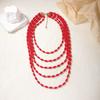 Personality Trend Retro Style Multi-layer Stacked Beaded Necklace Bohemian Fashion Niche Women's Models
