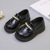 Girls Leather Shoes 2025 Versatile Soft-soled Pearl Shoes Princess Shoes Korean Version Single Shoes Spring Rhinestones British Style Non-slip