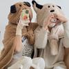 Soft Bear Hooded Blanket Kawaii Wearable Blanket Ins Style Blanket Shawl  Winter Season