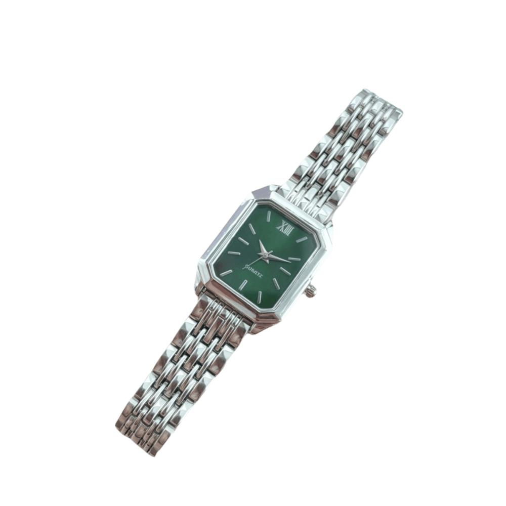Square Dial Rhinestone Quartz Watch Slim Strap Rhinestone Watch Women Quartz Watch  Casual Wear