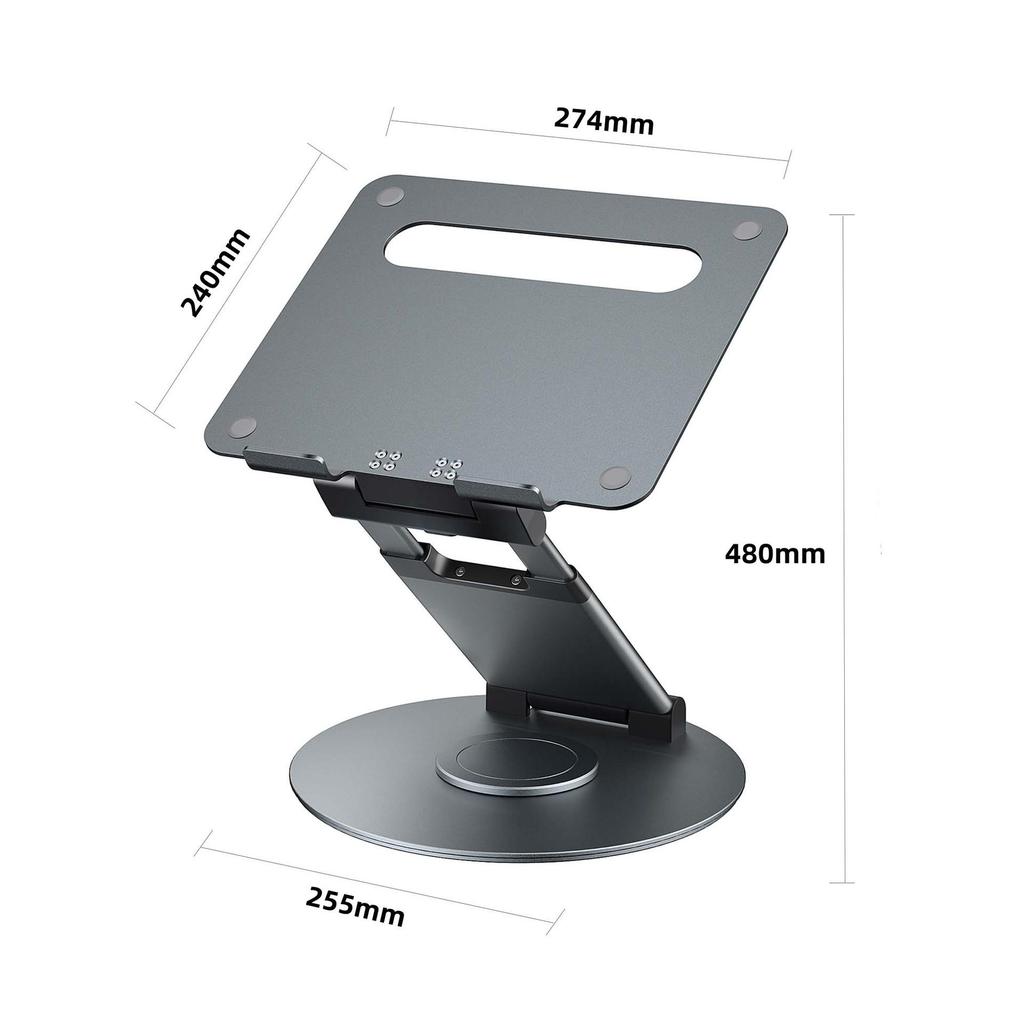 360° Rotating Height-Adjustable Foldable Laptop Cooling Stand
