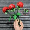 Creative Romantic Rose Flower Home Desk Plant Bouquet Decoration Building Blocks Bricks Birthday Valentine's Day Gifts for Girls Lover Lady