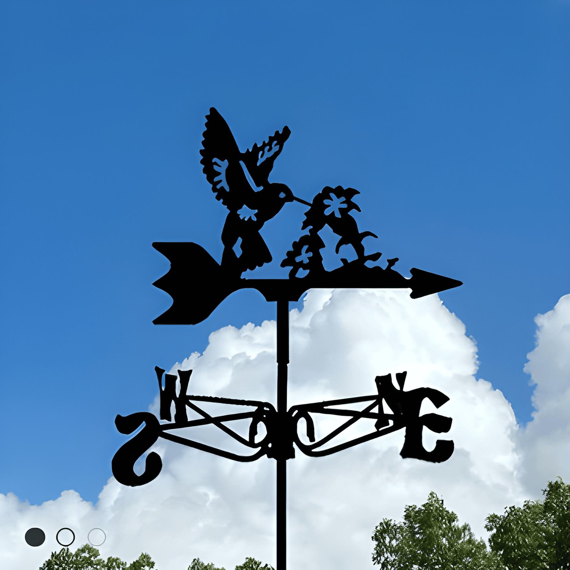 Декоративный железный флюгер - наружное украшение для металлической крыши