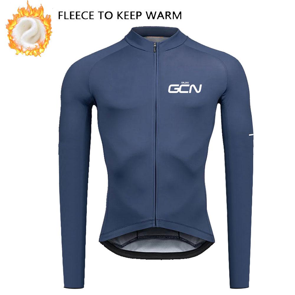 Winter Cycling Clothing 2026 Men's Long Sleeves Cycling Jersey Set Winter Thermal Fleece Road Bike Cycling Clothing