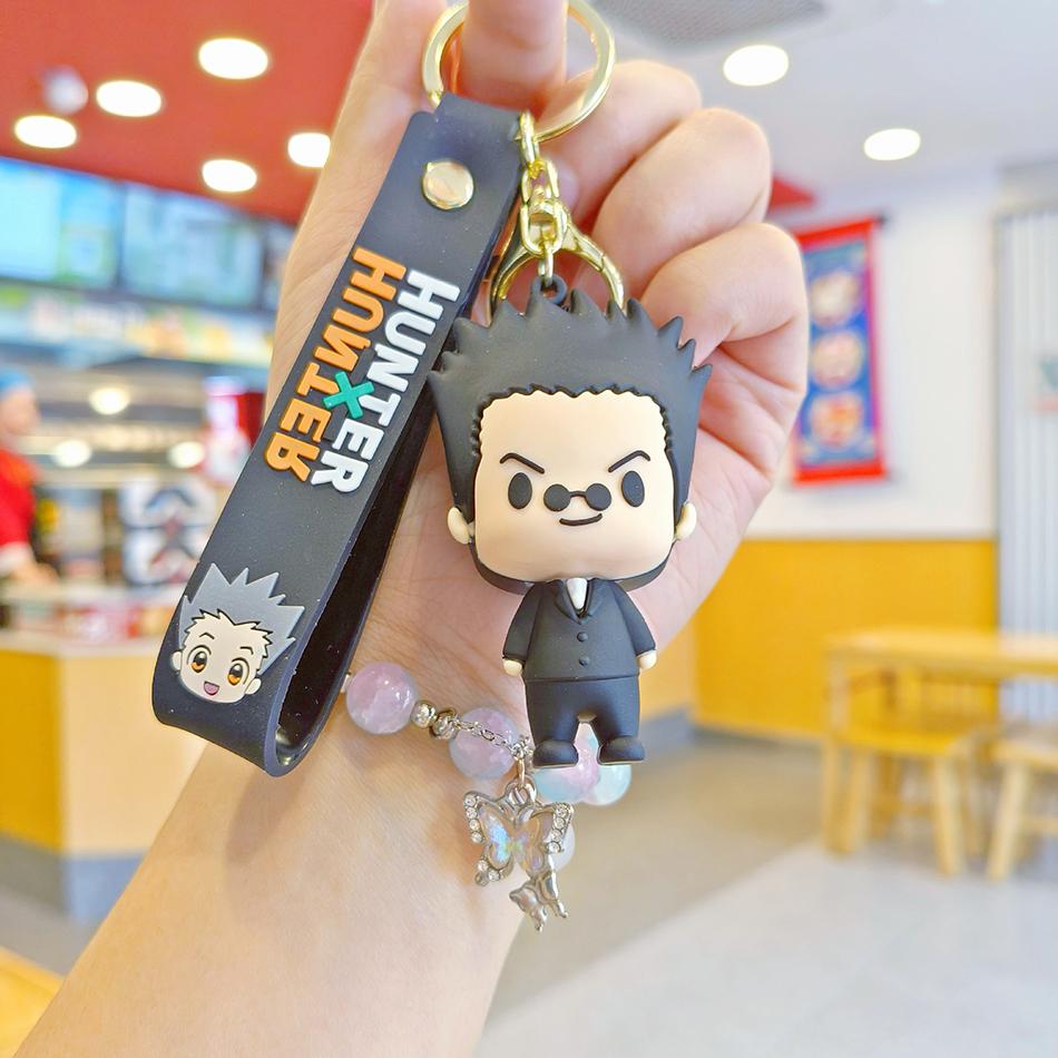 HUNTER X HUNTER Figure Keychain Anime Cartoon GON·FREECSS Doll Pendent Keyring Car Key Holder Accessories Jewelry Kids Toy Gifts