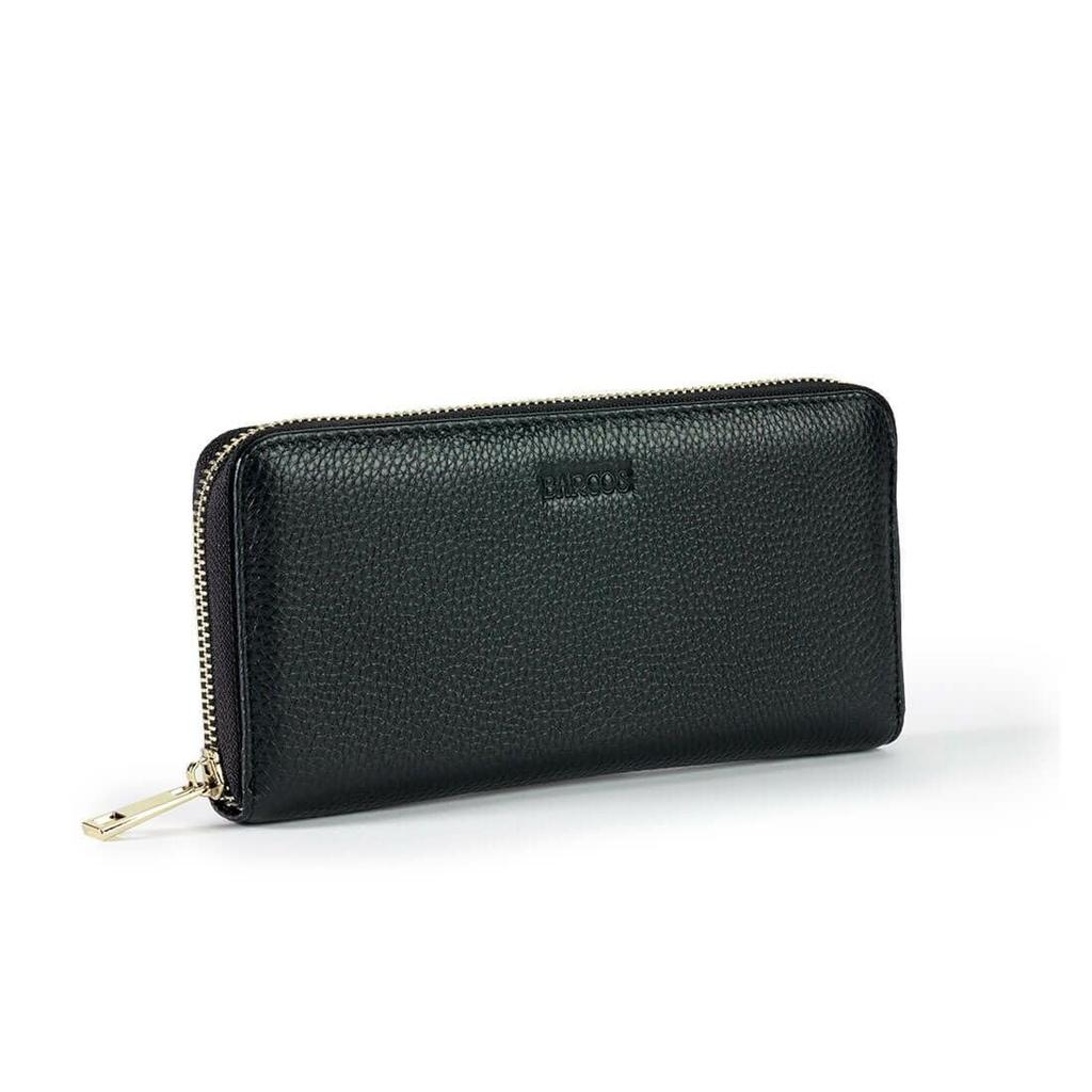 Barcos Nieten-Design Schrumpfleder 2-Wege-Handtasche & Langformat-Geldbörse Set mit Schultergurt, Taupe