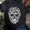 Funny Halloween Boston Terrier Skull T-Shirt - Dog Lover Costume