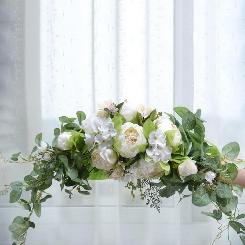 Artificial Flower Swag Wedding Arch Decoration for Wedding Reception Backdrops Wedding Ceremony Sign Flower Decoration
