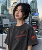Seuteijial Signature Frame Pigment Short Sleeve T-Shirt [Charcoal]