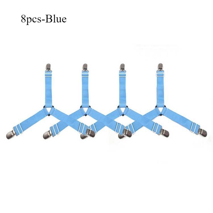 Triangle Is Fixed with Adjustable Elastic Sofa Cushion Comforter Bed with Metal Clamps Bed Sheet Clips Clothes Folder