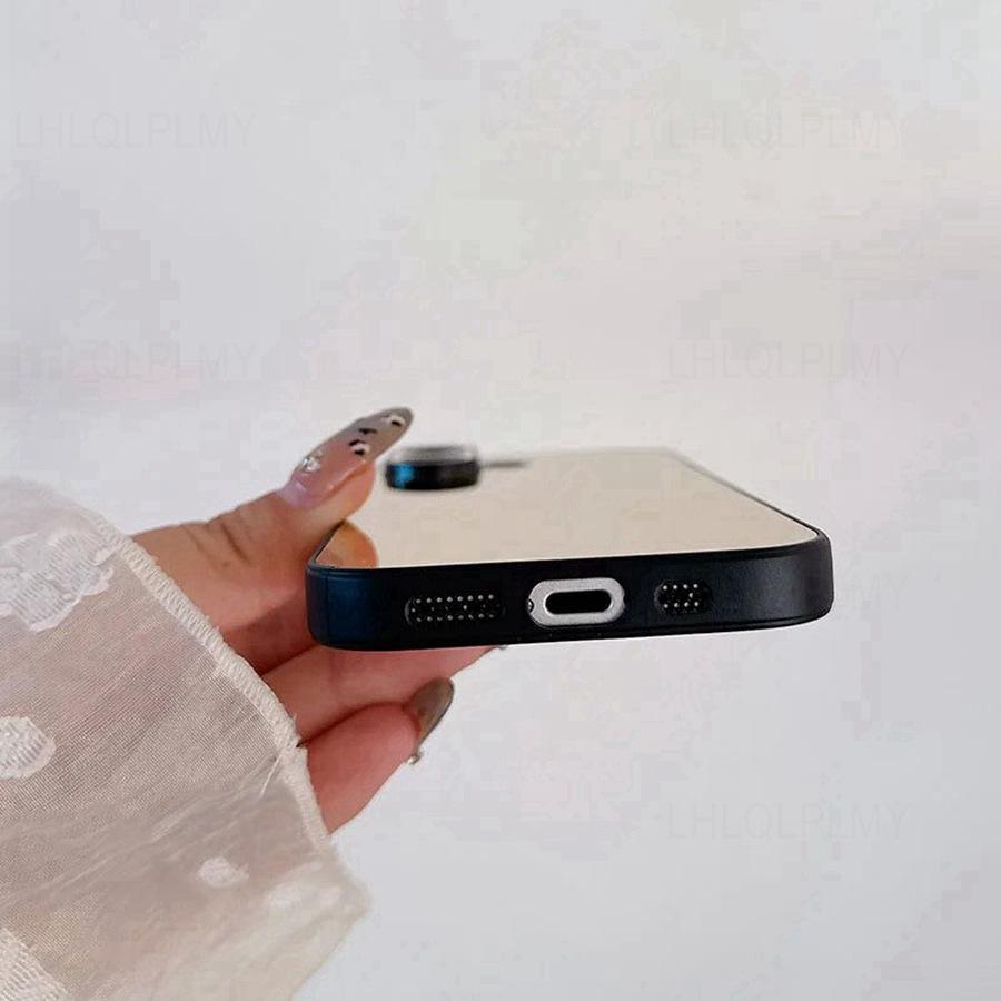 Luxury Reflective Makeup Mirror Case For Apple iPhone 13 17 Pro Max 14 15 16 Plus Samsung Galaxy S23 S24 S25 Ultra Plus FE Shockproof Back Cover Cases